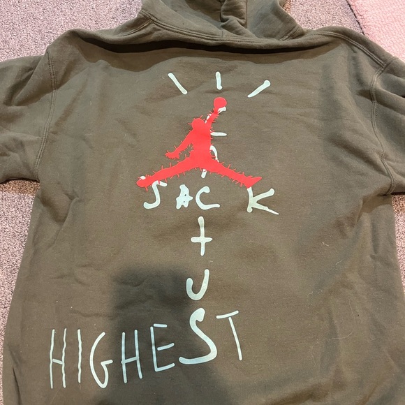 Cactus Jack by Travis Scott, Nike Jordan Air Hoodie Green - Picture 2 of 3
